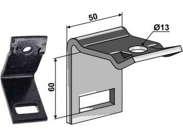 Industriehof® Zinkenhalter "D" 50 x 6 mm für Federzinken 32 x 10 mm, Passender Rahmen 50 x 50 mm, universal, 1.HH17-3113 Industriehof® Zinkenhalter "D" 50 x 6 mm für Federzinken 32 x 10 mm, Passender Rahmen 50 x 50 mm, universal, 1.HH17-3113