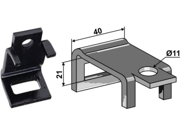 Industriehof® Zinkenhalter "B" 40 x 4 mm für Federzinken 26 x 10 mm, Passender Rahmen 40 x 10 mm, universal, 2.HH30-10 Industriehof® Zinkenhalter "B" 40 x 4 mm für Federzinken 26 x 10 mm, Passender Rahmen 40 x 10 mm, universal, 2.HH30-10