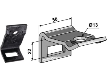Industriehof® Zinkenhalter "D" 50 x 6 mm für Federzinken 32 x 10 mm, Passender Rahmen 50 x 12 mm, universal, 1.HH17-3101 Industriehof® Zinkenhalter "D" 50 x 6 mm für Federzinken 32 x 10 mm, Passender Rahmen 50 x 12 mm, universal, 1.HH17-3101