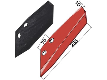 Industriehof® Scharflügel links/rechts, 285 mm, Abstand Bohrungen 70 mm für Pöttinger Grubber Synkro Industriehof® Scharflügel links/rechts, 285 mm, Abstand Bohrungen 70 mm für Pöttinger Grubber Synkro