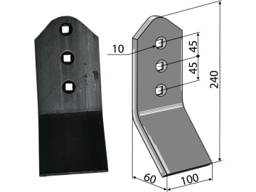 Industriehof® Verschleißteil 240 x 100 x 8 mm für Dal-Bo, Doublet-Record, HE-VA, Väderstad, 10.1045-2 Industriehof® Verschleißteil 240 x 100 x 8 mm für Dal-Bo, Doublet-Record, HE-VA, Väderstad, 10.1045-2