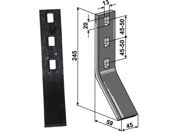 Industriehof® Verschleißteil 245 x 45 x 10 mm für Dal-Bo, Väderstad, 10.1045-4 Industriehof® Verschleißteil 245 x 45 x 10 mm für Dal-Bo, Väderstad, 10.1045-4