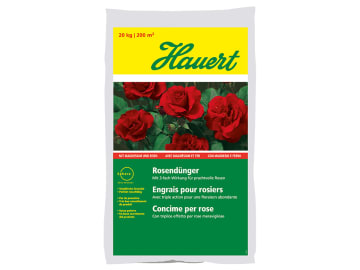 Hauert Rosendünger organisch-mineralischer NPK 8+4+8 Dünger, mit Spurenelementen, und staubfreier Ausbringung, für Rosen 20 kg Sack Hauert Rosendünger organisch-mineralischer NPK 8+4+8 Dünger, mit Spurenelementen, und staubfreier Ausbringung, für Rosen 20 kg Sack