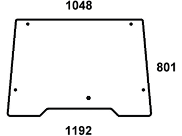 Frontscheibe, klar, unten, ausstellbar, für Case IH 433, 533, 633, 733, 833, 933-Kabine Silent S3 Frontscheibe, klar, unten, ausstellbar, für Case IH 433, 533, 633, 733, 833, 933-Kabine Silent S3