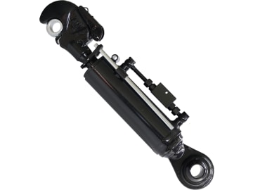 Hydraulischer Oberlenker, Kat. 3/3 (32 mm), Länge 641 – 921 mm, Sperrblock oben, mit Fanghaken und Kugelgelenk Hydraulischer Oberlenker, Kat. 3/3 (32 mm), Länge 641 – 921 mm, Sperrblock oben, mit Fanghaken und Kugelgelenk