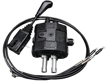 Einhebelsteuerventil dw/dw, 100 l/min, Einhebelsteuerung mit 2 Seilzügen 2.000mm Einhebelsteuerventil dw/dw, 100 l/min, Einhebelsteuerung mit 2 Seilzügen 2.000mm