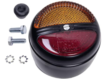 Hella® Schlussleuchte rund, links/rechts, Ø 80 mm, K (10W); K (18W), Schlusslicht; Bremslicht, 2SB 003 018-031 Hella® Schlussleuchte rund, links/rechts, Ø 80 mm, K (10W); K (18W), Schlusslicht; Bremslicht, 2SB 003 018-031