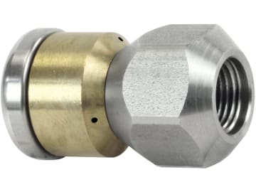 Rohrreinigungsdüse "ST-49.1", 1/8" IG, Düsengröße 08, Ø 19 mm, rotierend, ohne Frontbohrung Rohrreinigungsdüse "ST-49.1", 1/8" IG, Düsengröße 08, Ø 19 mm, rotierend, ohne Frontbohrung