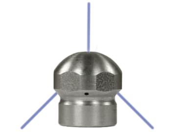 Rohrreinigungsdüse "ST-49", 1/8" IG, Düsengröße 055, Ø 15 mm, mit Frontbohrung Rohrreinigungsdüse "ST-49", 1/8" IG, Düsengröße 055, Ø 15 mm, mit Frontbohrung