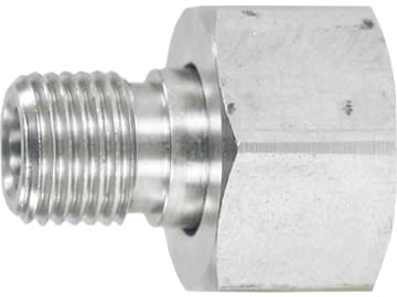 Gewindenippel 1/4" AG - M 18 IG, Edelstahl, 2-teilig, für Flächenreiniger "Turbodevil TD 300 Basic" Gewindenippel 1/4" AG - M 18 IG, Edelstahl, 2-teilig, für Flächenreiniger "Turbodevil TD 300 Basic"