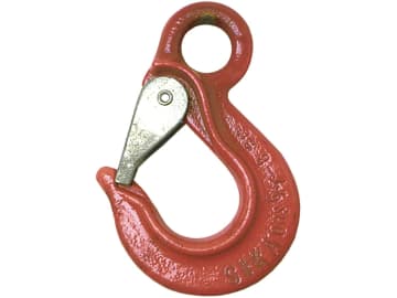 Lasthaken "SIKA" Mindestbruchkraft 8,0 t, Ø Ring 25 mm, mit Ring und Sperrklinke Lasthaken "SIKA" Mindestbruchkraft 8,0 t, Ø Ring 25 mm, mit Ring und Sperrklinke