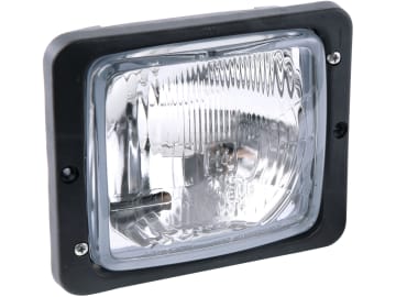 Hella® Hauptscheinwerfer links/rechts, Halogen H4; T4W, 12 V; 24 V, eckig, 1AA 004 109-041 Hella® Hauptscheinwerfer links/rechts, Halogen H4; T4W, 12 V; 24 V, eckig, 1AA 004 109-041