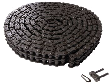 Rollenkette DIN 8188 zweifach, Kettenteilung 3/4" (19,05 mm), Innere Breite Innenglied 12,70 mm Rollenkette DIN 8188 zweifach, Kettenteilung 3/4" (19,05 mm), Innere Breite Innenglied 12,70 mm