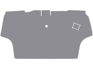 Fußmatte aus Gummi, hellgrau, für John Deere Traktor Serie 5 R, ab Bj. 03.17 Fußmatte aus Gummi, hellgrau, für John Deere Traktor Serie 5 R, ab Bj. 03.17