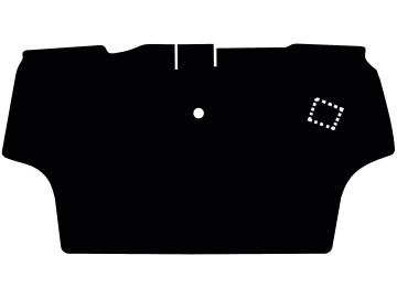 Fußmatte gekettelt, aus Velours, schwarz, für John Deere Traktor Serie 5 R, ab Bj. 03.17 Fußmatte gekettelt, aus Velours, schwarz, für John Deere Traktor Serie 5 R, ab Bj. 03.17