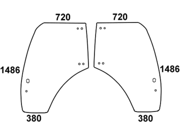 Türscheibe, grün, links/rechts, für Deutz-Fahr, Hürlimann, Lamborghini, Same, Kabine NEW; Profiline; TTV; MK2; MK3 Türscheibe, grün, links/rechts, für Deutz-Fahr, Hürlimann, Lamborghini, Same, Kabine NEW; Profiline; TTV; MK2; MK3