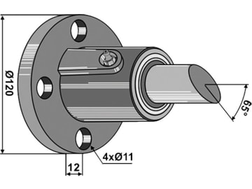 Industriehof® Scheibennabe Ø außen 120 mm, Lochkreis 100 mm, 31-2391 Industriehof® Scheibennabe Ø außen 120 mm, Lochkreis 100 mm, 31-2391