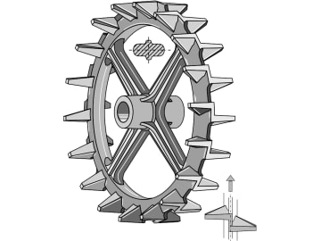 Industriehof® Nockenring für Welle rund, 50 mm, Ø außen 550 mm, Breite Nabe 155 mm, Laufbreite 135 mm, Sphäroguss (GGG40), 312-553 Industriehof® Nockenring für Welle rund, 50 mm, Ø außen 550 mm, Breite Nabe 155 mm, Laufbreite 135 mm, Sphäroguss (GGG40), 312-553