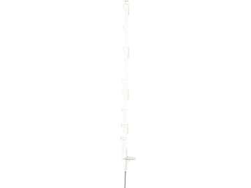 Patura Zaunpfahl "DrehFix" 105 cm Kunststoff weiß, mit Stahlspitze, Trittstufe, 10 St., 163410 Patura Zaunpfahl "DrehFix" 105 cm Kunststoff weiß, mit Stahlspitze, Trittstufe, 10 St., 163410