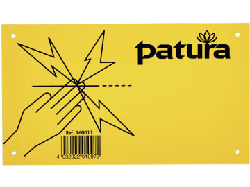 Patura Warnschild beidseitige Skizze "Achtung Stromschlaggefahr", Aluminium, 160011 Patura Warnschild beidseitige Skizze "Achtung Stromschlaggefahr", Aluminium, 160011