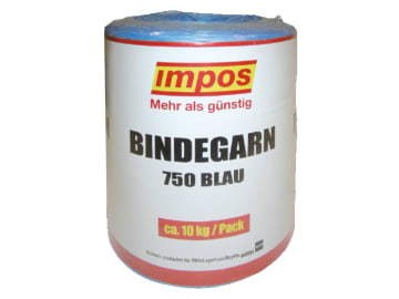 Impos 750 blau 2 Spulen à 5 kg Pressengarn für Rundballen, Heu- und Silageballen Impos 750 blau 2 Spulen à 5 kg Pressengarn für Rundballen, Heu- und Silageballen