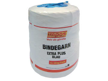 Impos 150 extra-plus blau 2 Spulen à 9 kg Pressengarn für Hochdruck- und Rundballen, Heu- und Silageballen Impos 150 extra-plus blau 2 Spulen à 9 kg Pressengarn für Hochdruck- und Rundballen, Heu- und Silageballen