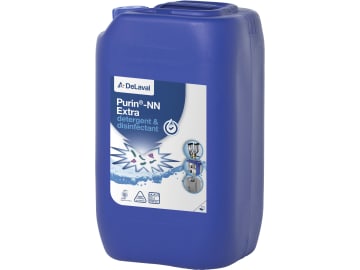 DeLaval Melkmaschinenreiniger "Purin NN extra" 28 kg alkalisch, flüssig, chlorhaltig, 4784476975 DeLaval Melkmaschinenreiniger "Purin NN extra" 28 kg alkalisch, flüssig, chlorhaltig, 4784476975