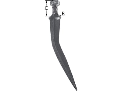 Konuseggenzinken, 220 mm, M 16, gebogen, Vierkant, für Rau Konuseggenzinken, 220 mm, M 16, gebogen, Vierkant, für Rau