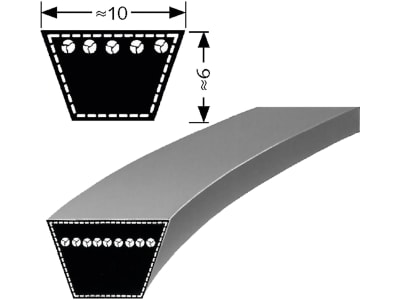 Keilriemen 10,0 x 9 mm, Standardkeilriemen