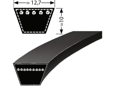 Keilriemen "SPA" 12,7 x 10, Schmalkeilriemen