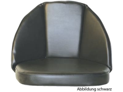 Sitzkissen, rot, Kunstleder, 1-teilig mit 31 cm Rücken, Riemenbefestigung Sitzkissen, rot, Kunstleder, 1-teilig mit 31 cm Rücken, Riemenbefestigung