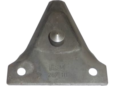 ESM Messerklinge 75 x 71,5 x 2,8 mm, mit Pilz, für Doppelmesser-Mähbalken (Schwingenantrieb) Agria, Rapid Typ 306 L, M 203 und 205, 267 1021