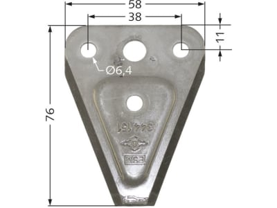 ESM Messerklinge 76 x 58 x 2,7 mm, glatt, für Busatis, 344 1511