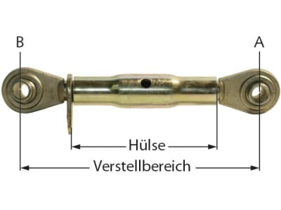 Oberlenker Standard, M 30 x 3,5, Hülse gelb verzinkt Oberlenker Standard, M 30 x 3,5, Hülse gelb verzinkt