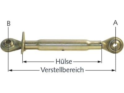 Oberlenker schwer, M 36 x 3, Hülse gelb verzinkt Oberlenker schwer, M 36 x 3, Hülse gelb verzinkt