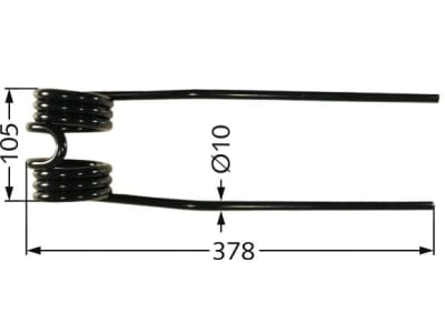 Kreiselheuerzinken links/rechts 378 x 105 x 10 mm für Deutz-Fahr Hydro, Hydro Super, Vicon Fanex