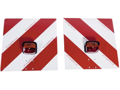 GEKA Warntafelsatz links/rechts 423 x 423 mm rot; weiß, reflektierend, beidseitige Folie, Positionsleuchte vorn, Schlussleuchte hinten, 7-polig, GEKA Warntafelsatz links/rechts 423 x 423 mm rot; weiß, reflektierend, beidseitige Folie, Positionsleuchte vorn, Schlussleuchte hinten, 7-polig,