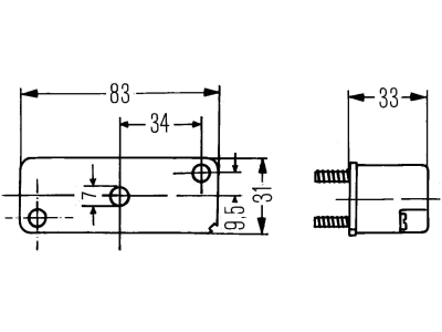 Hella® Kennzeichenleuchte hinten links/rechts, C5W, schwarz, quadratisch, 83 x 31 x 33 mm, Sockel SV 8,5-8, 2KA 003 168-021 Hella® Kennzeichenleuchte hinten links/rechts, C5W, schwarz, quadratisch, 83 x 31 x 33 mm, Sockel SV 8,5-8, 2KA 003 168-021