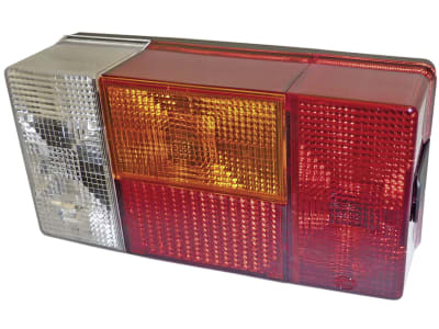 Hella® Schlussleuchte quadratisch, links/rechts, 210 x 108 x 66 mm, P21W; R10W, Schlusslicht; Bremslicht; Blinklicht; Rückfahrlicht Hella® Schlussleuchte quadratisch, links/rechts, 210 x 108 x 66 mm, P21W; R10W, Schlusslicht; Bremslicht; Blinklicht; Rückfahrlicht