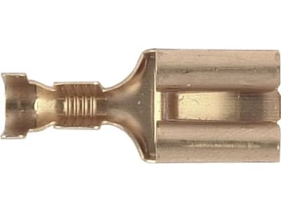 Herth + Buss Flachsteckhülse 9,5 x 1,2 mm, Kabel 4 – 6 mm², Zinnbronze vorverzinnt; unisoliert, mit Rastnase, 50 251 239