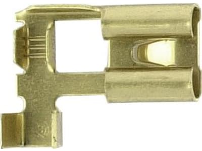 Herth + Buss Flachsteckhülse 8,0 x 0,8 mm, Kabel 1,5 – 2,5 mm², Messing blank; unisoliert, mit Rastnase, gewinkelt, 50 251 241 Herth + Buss Flachsteckhülse 8,0 x 0,8 mm, Kabel 1,5 – 2,5 mm², Messing blank; unisoliert, mit Rastnase, gewinkelt, 50 251 241