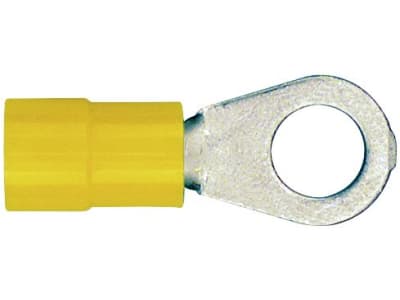 Herth + Buss Ringkabelschuh gelb 4 – 6 mm², Ø 6,5 mm, verzinnt; teilisoliert, 50 252 161