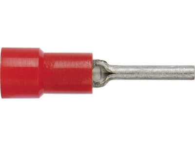 Herth + Buss Drahtstifthülse rot, 0,5 – 1 mm², Steckbreite 1,9 mm, verzinnt; teilisoliert, 50 252 409