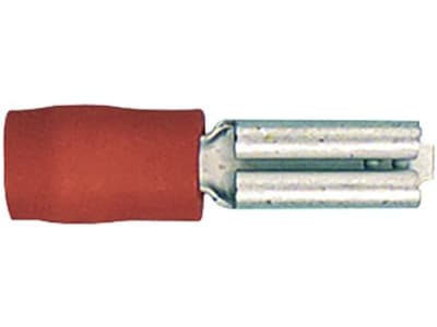 Herth + Buss Flachsteckhülse 2,8 x 0,8 mm, Kabel 0,5 – 1 mm², verzinnt; teilisoliert, rot, 50 252 501