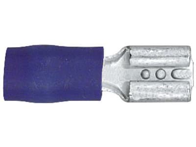 Herth + Buss Flachsteckhülse 4,8 x 0,5 mm, Kabel 1,5 – 2,5 mm², verzinnt; teilisoliert, blau, 50 252 508