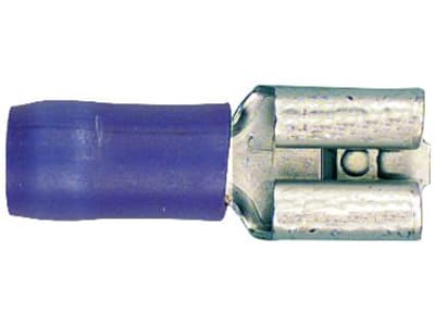 Herth + Buss Flachsteckhülse 6,3 x 0,8 mm, Kabel 1,5 – 2,5 mm², verzinnt; teilisoliert, blau, 50 252 511