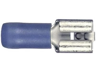 Herth + Buss Flachsteckhülse 6,3 x 0,8 mm, Kabel 1,5 – 2,5 mm², verzinnt; teilisoliert, blau, 50 252 517