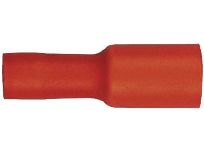 Herth + Buss Rundsteckhülse 4 mm, Kabel 0,5 – 1 mm², verzinnt; isoliert, rot, 50 252 530