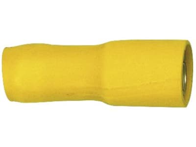 Herth + Buss Rundsteckhülse 5 mm, Kabel 4 – 6 mm², verzinnt; isoliert, gelb, 50 252 536