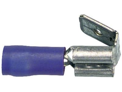 Herth + Buss Steckverteiler blau, Steckbreite 6,3 mm; Steckhöhe 0,8 mm, Messing; PVC (Polyvinylchlorid), verzinnt; teilisoliert, 50 252 551